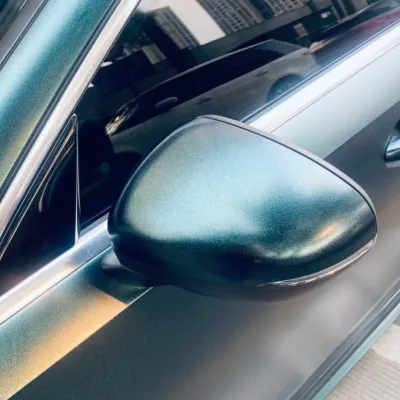 Benz Matte Metallic Heavy Metal Emerald Green Car Vinyl Wrap 02