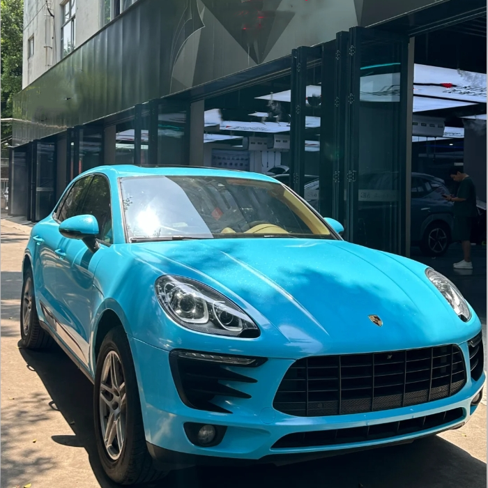 Sparkle Sky Blue Car Vinyl Wrap