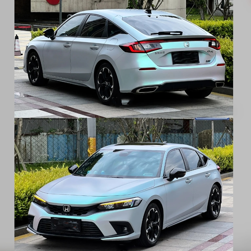 Glossy Magic Green Blue Car Vinyl Wrap