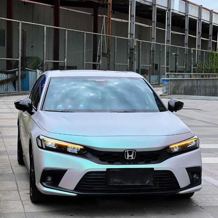 Glossy Magic Green Blue Car Vinyl Wrap