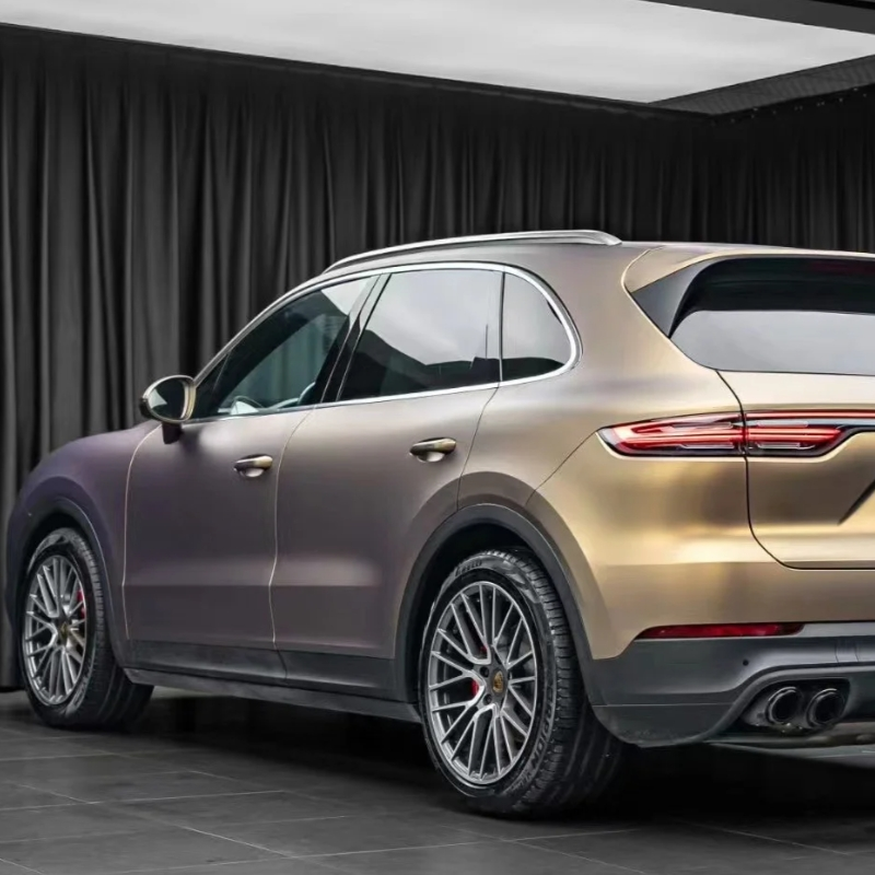 Ultra-Matte Coffee Brown Car Vinyl Wrap