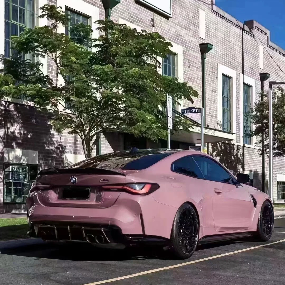 Glossy Oolong Milk Tea Pink Car Vinyl Wrap