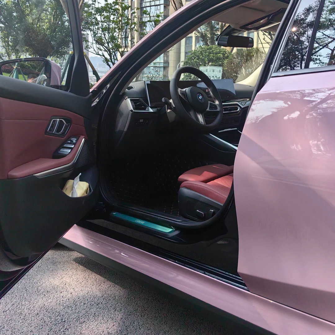 Glossy Oolong Milk Tea Pink Car Vinyl Wrap
