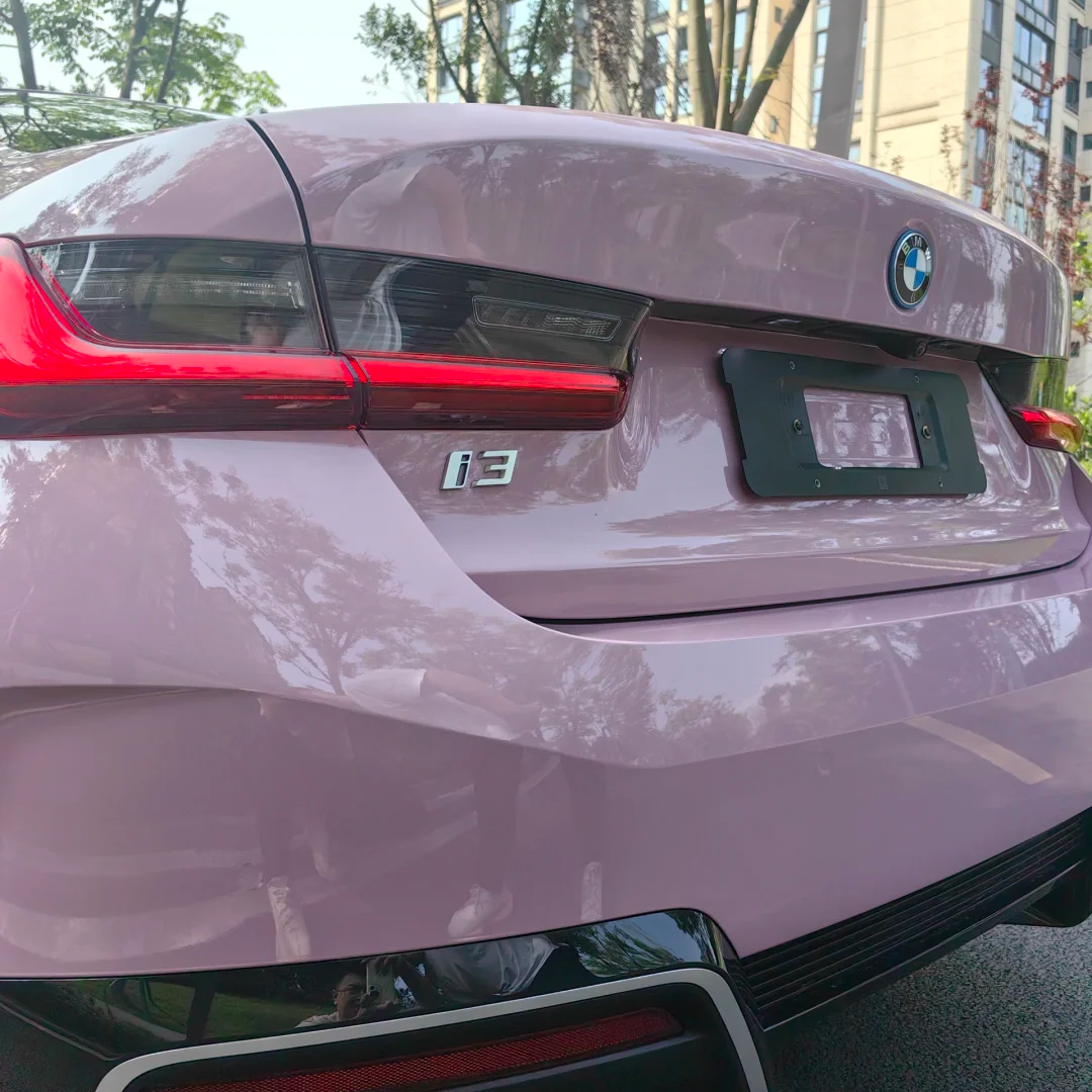 Glossy Oolong Milk Tea Pink Car Vinyl Wrap