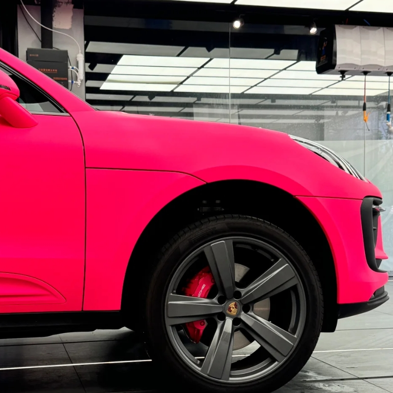 Ultimate Flat Fluorescent Pink Car Vinyl Wrap