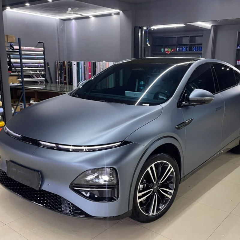 Ultra-Matte Blue Grey  Car Vinyl Wrap