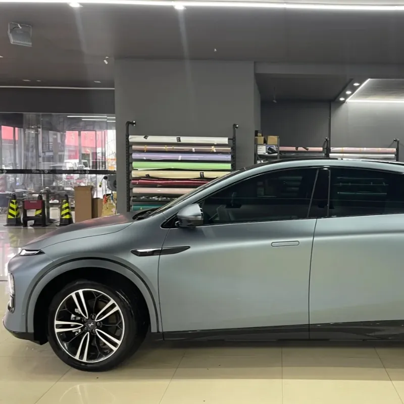 Ultra-Matte Blue Grey  Car Vinyl Wrap