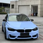 Glossy Crystal Baby Blue Car Vinyl Wrap