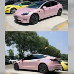 Glossy Laser Light Pink Car Vinyl Wrap