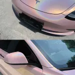 Glossy Laser Light Pink Car Vinyl Wrap