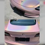 Glossy Laser Light Pink Car Vinyl Wrap