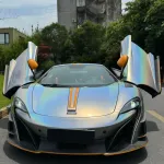 Glossy Laser Silver Car Vinyl Wrap