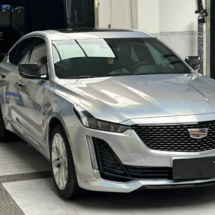 Glossy Laser Silver Car Vinyl Wrap