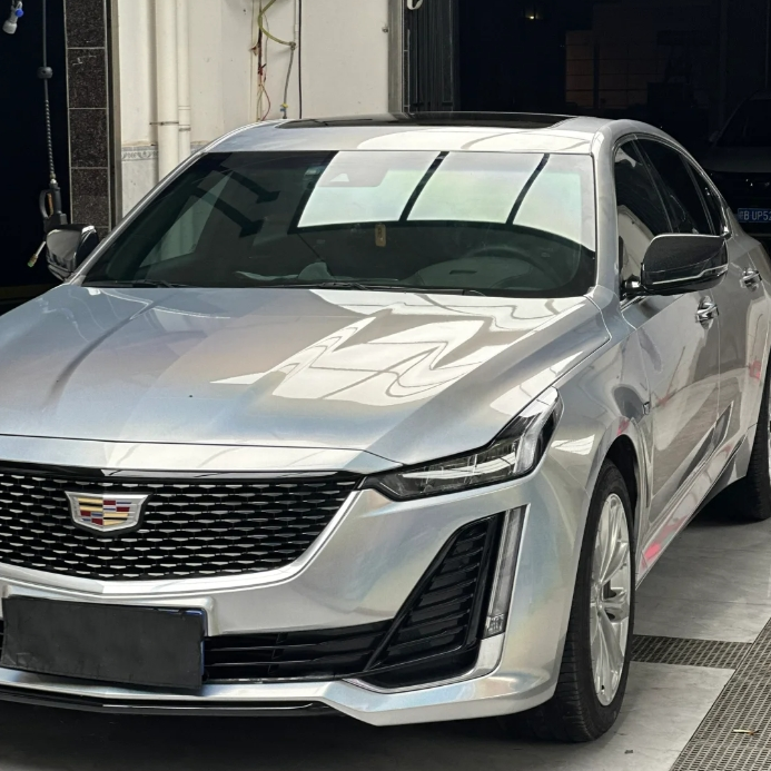 Glossy Laser Silver Car Vinyl Wrap