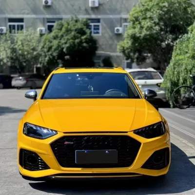 Ultimate Flat Sunflower Yellow Car Vinyl Wrap 01