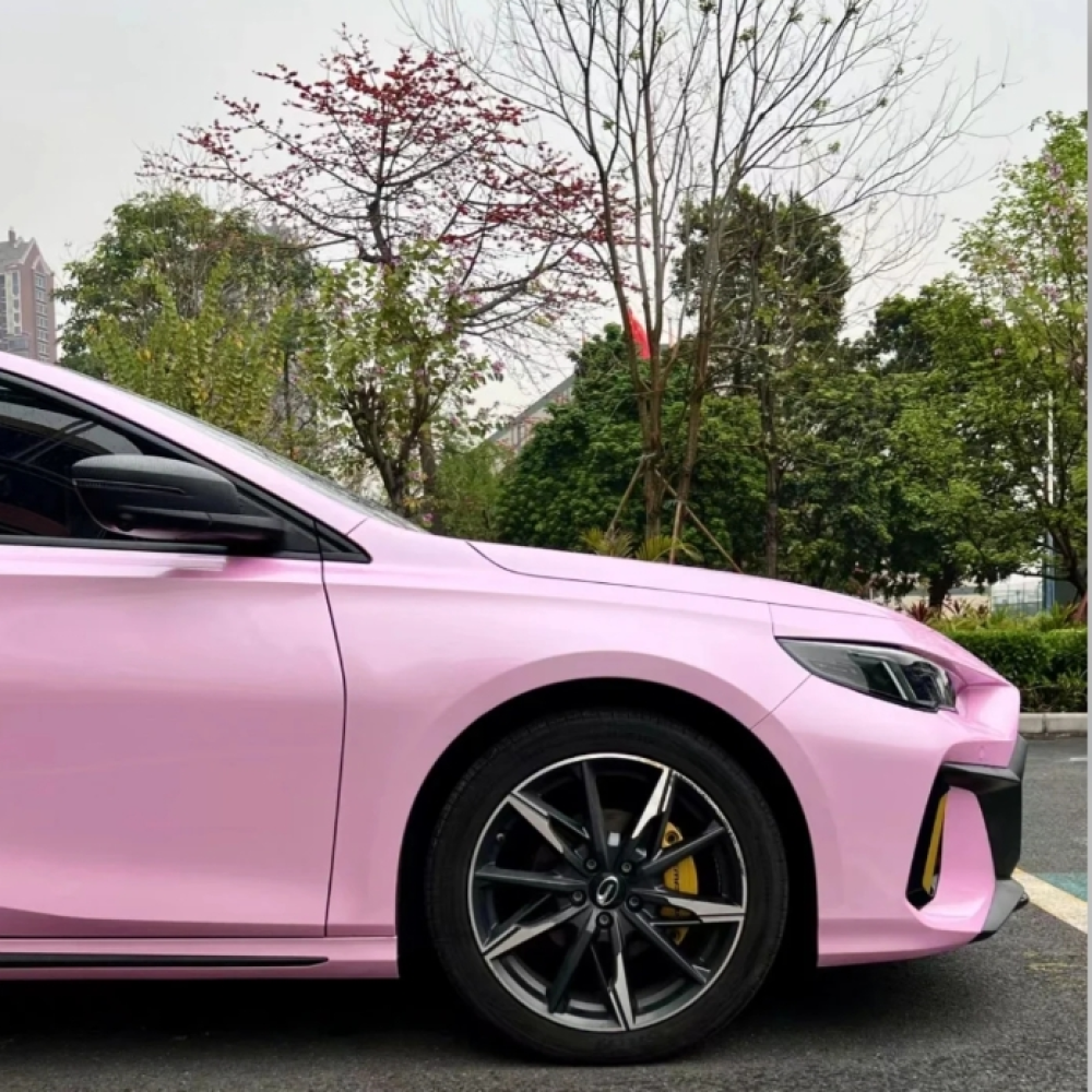Macaron Cherry Pink Car Vinyl Wrap