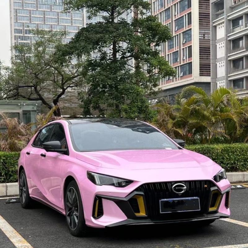Macaron Cherry Pink Car Vinyl Wrap
