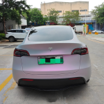 Matte Twin Candy Grey Red Car Vinyl Wrap