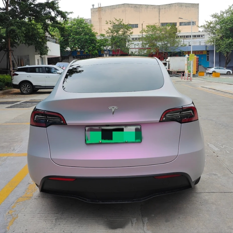 Matte Twin Candy Grey Red Car Vinyl Wrap