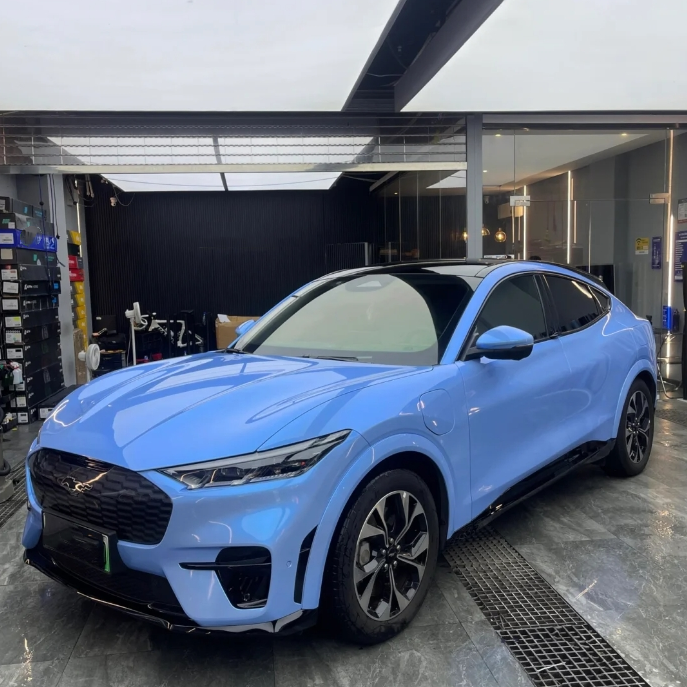 Twin Candy Grey Blue Car Vinyl Wrap