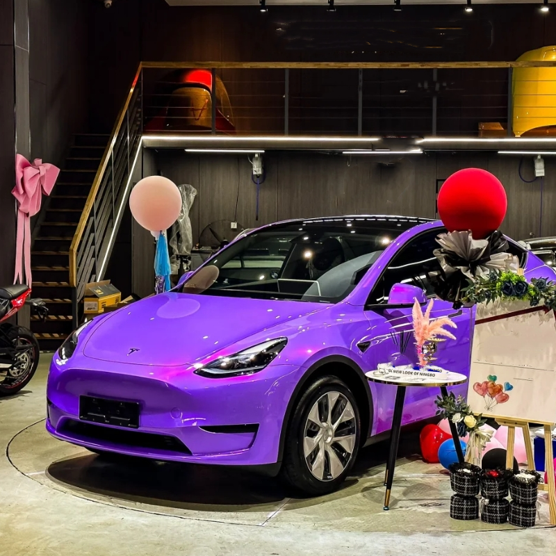 Twin Candy Magic Purple Car Vinyl Wrap