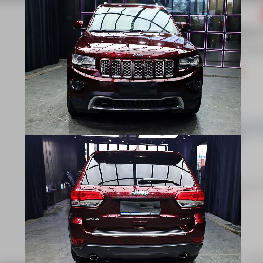 PET Super Gloss Forging Carbon Red Car Vinyl Wrap