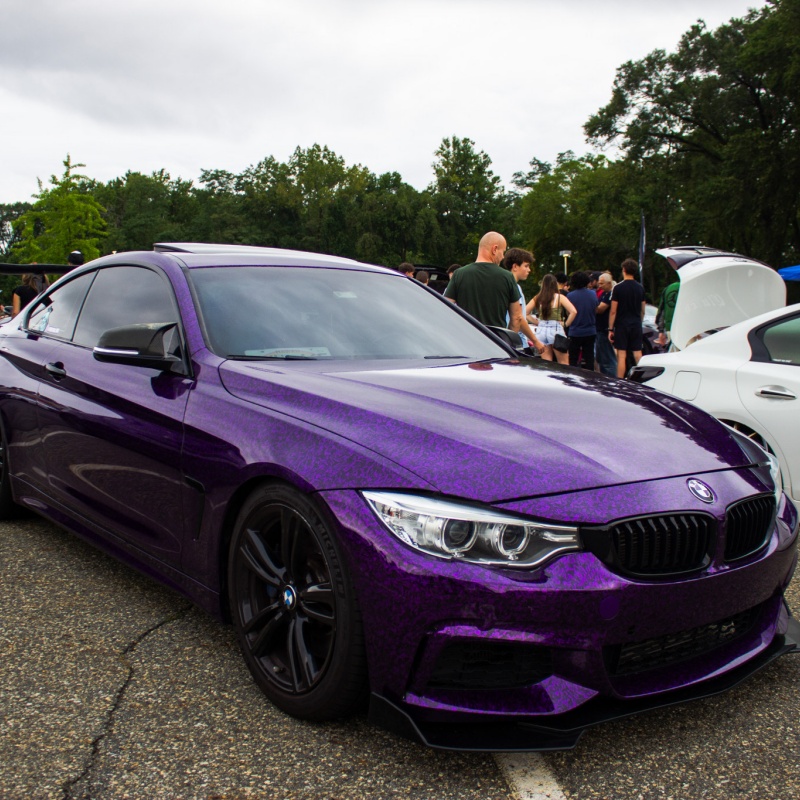Super Gloss Black Purple Carbon Car Vinyl Wrap