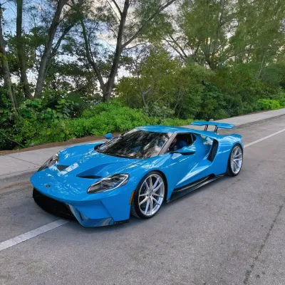 PET Super Gloss Miami Blue Car Vinyl Wrap 02