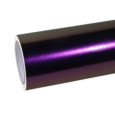 Gloss Chameleon red purple Car Vinyl Wrap 01