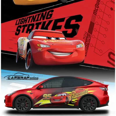 Lightning McQueen Custom Car Vinyl Wrap 01