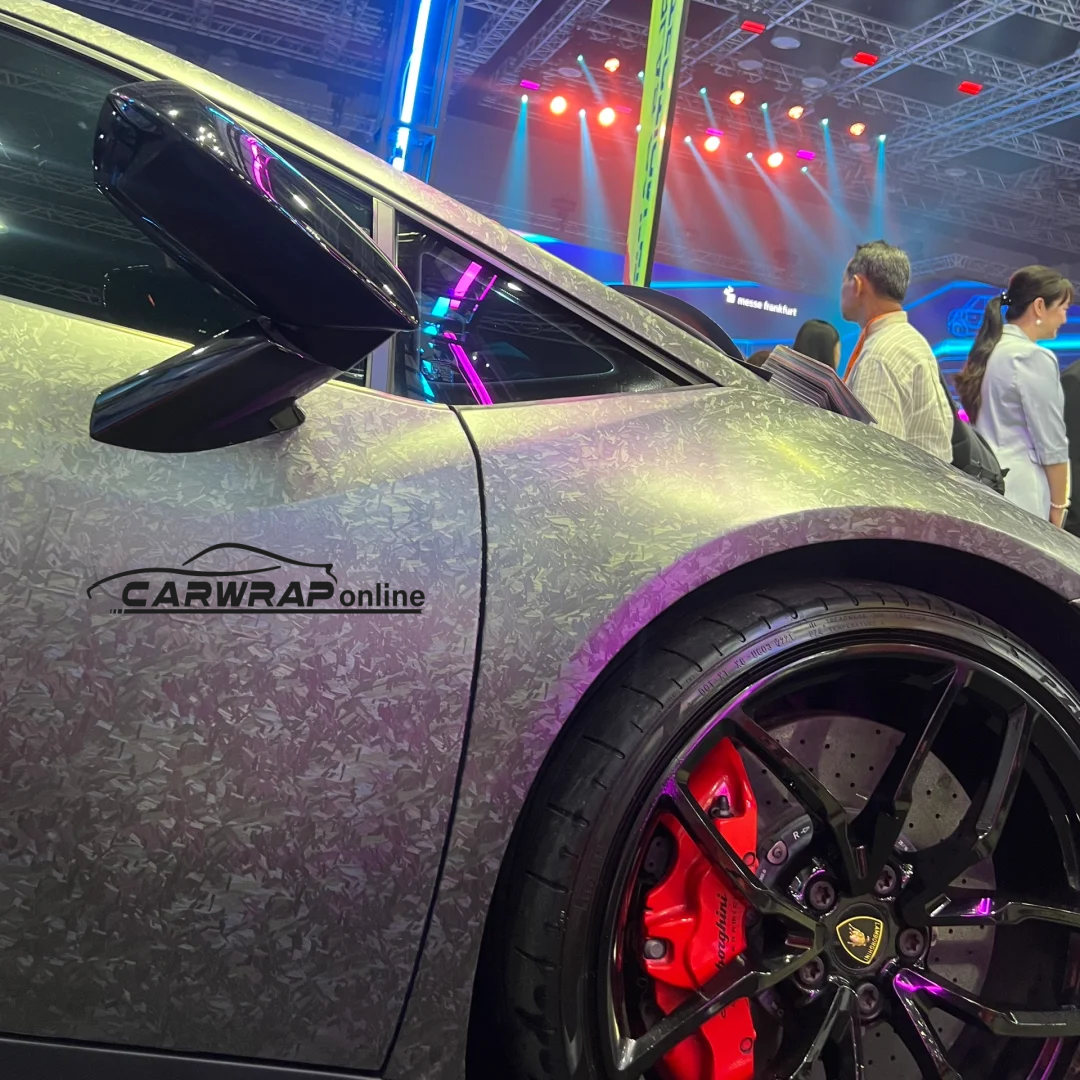 Matte Black Forged Carbon Car Vinyl Wrap