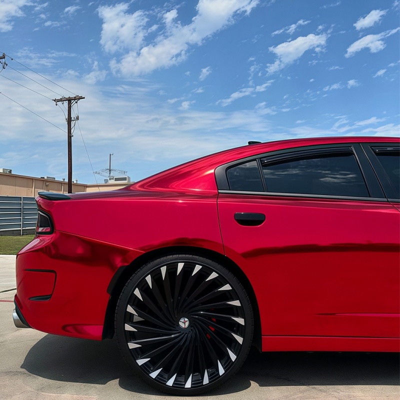 Gloss Red Mirror Chrome Car Vinyl Wrap