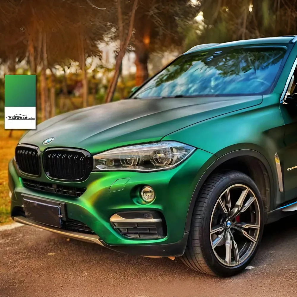 Ultra-Matte Venom Green Car Vinyl Wrap