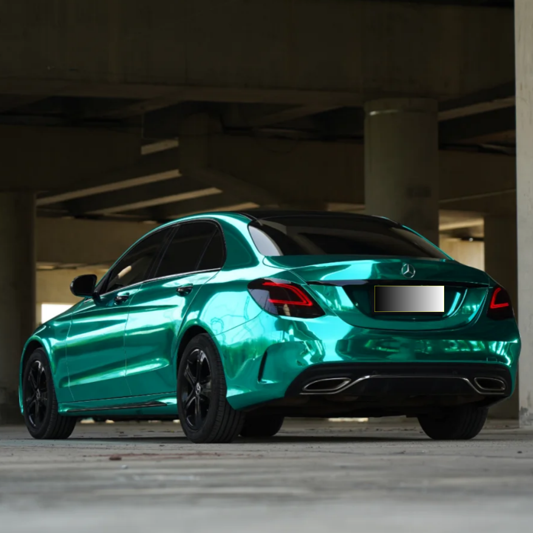 Chrome Mirror Mint Green Car Vinyl Wrap (Non-Stretchable)