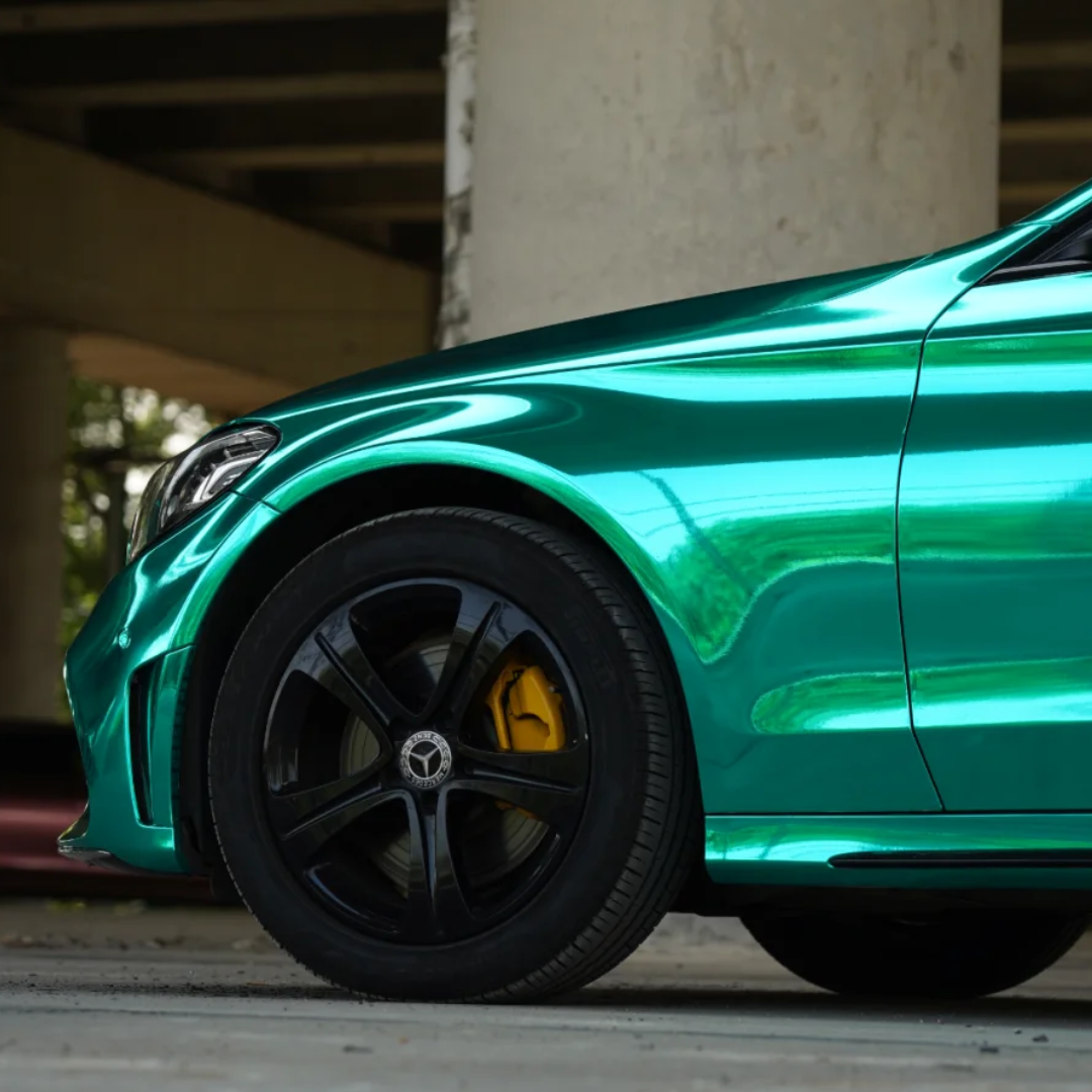 Chrome Mirror Mint Green Car Vinyl Wrap (Non-Stretchable)