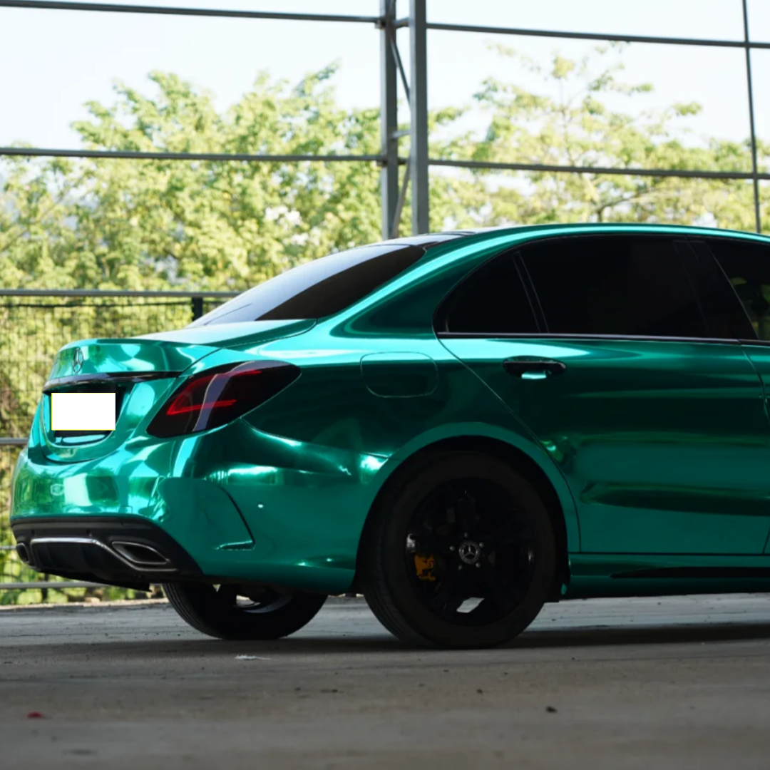 Chrome Mirror Mint Green Car Vinyl Wrap (Non-Stretchable)