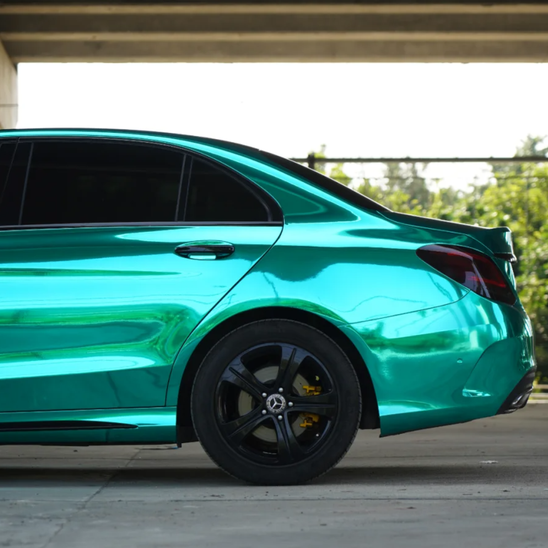 Chrome Mirror Mint Green Car Vinyl Wrap (Non-Stretchable)