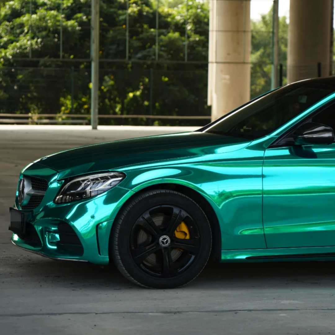 Chrome Mirror Mint Green Car Vinyl Wrap (Non-Stretchable)