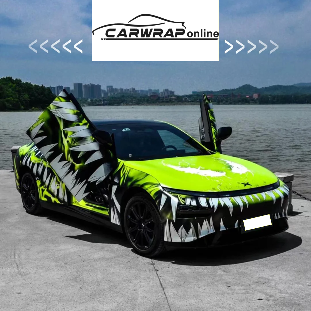 Venom Green Custom Car Vinyl Wrap