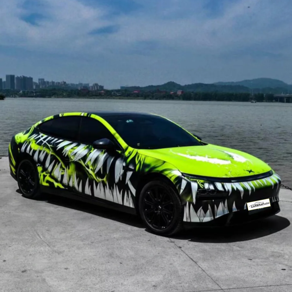 Venom Green Custom Car Vinyl Wrap