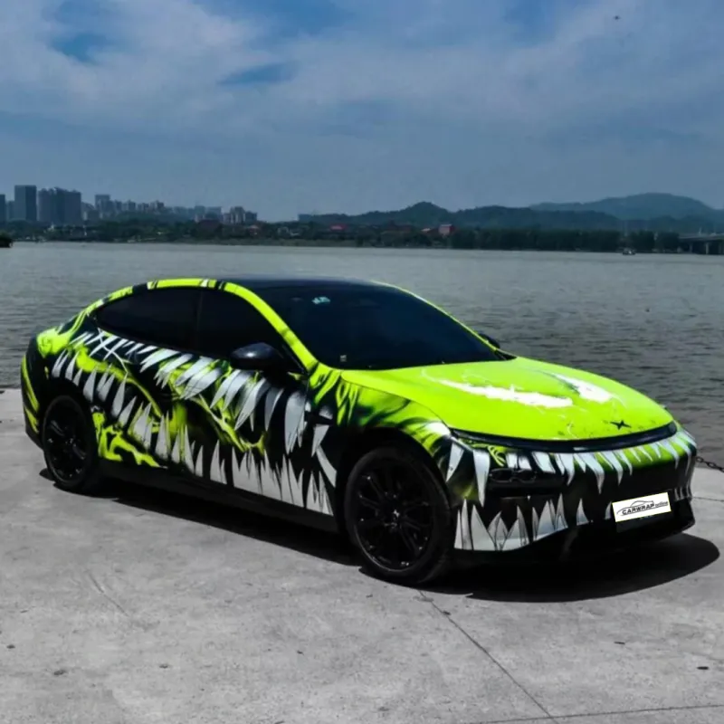 Venom Green Custom Car Vinyl Wrap