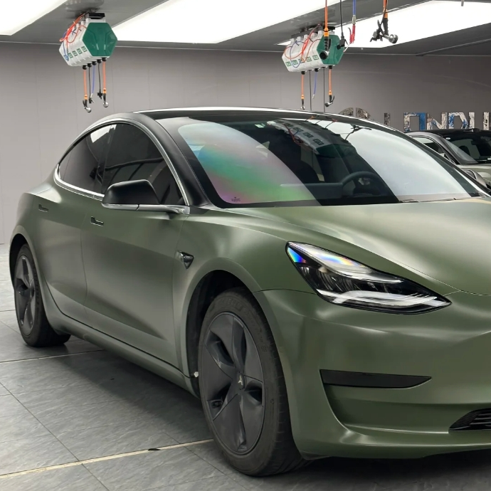 Matte Army Green Car Vinyl Wrap