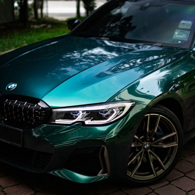 Gloss Royal Green Car Vinyl Wrap