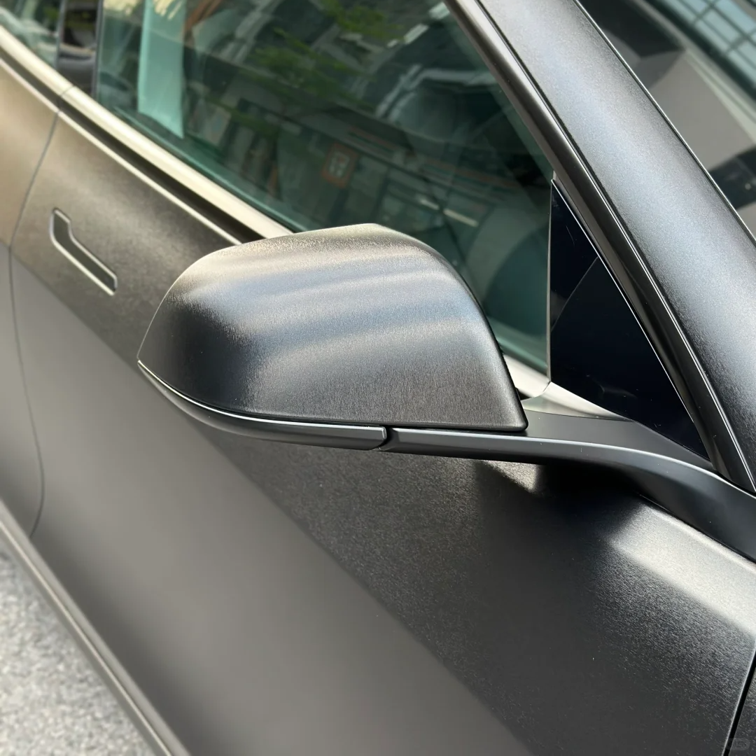 Matte Metallic Brushed Black Car Vinyl Wrap