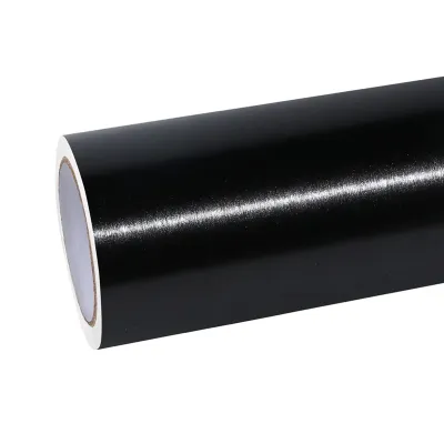 Matte Metallic Brushed Black Car Vinyl Wrap 01