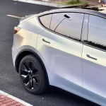 Tesla Glossy Magic Gold Blue Car Vinyl Wrap