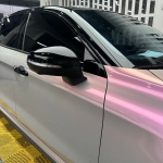 Gloss Twin Candy Grey Red Car Wrap