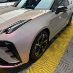 Gloss Twin Candy Grey Red Car Wrap