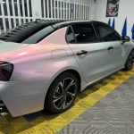 Gloss Twin Candy Grey Red Car Wrap