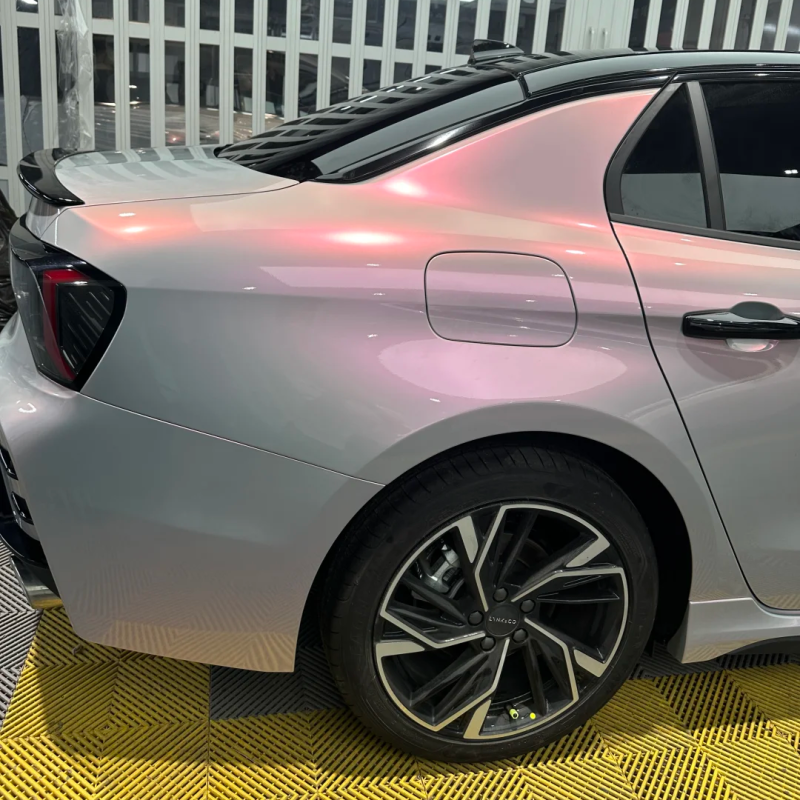 Gloss Twin Candy Grey Red Car Wrap